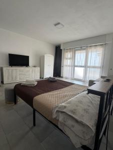 a bedroom with a bed and a television in a room at MC Rooms in Torretta
