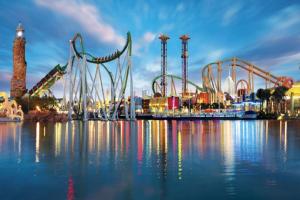 an amusement park with a roller coaster in the water at Florida Vacation Condo - No Resort Fees in Kissimmee