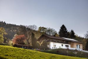 a house on the side of a hill at Haus Vogl Anger - Ferienwohnungen mit privater Sauna und beheizten Salzwasser Pool in Panoramalage und Nähe zu Salzburg und Berchtesgaden in Anger