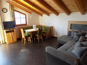 TV a/nebo společenská místnost v ubytování Appartements Obergollerhof