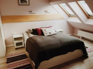 Posteľ alebo postele v izbe v ubytovaní Apartamenty Siklawa Krupówki