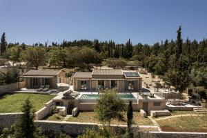 an aerial view of a house at Villa Thalassa by Villa Select in Fiskardo