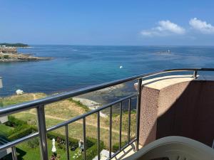 a view of the ocean from a balcony at стаи за гости Гергана in Tsarevo +14 photos
