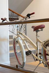 a bike parked in a room with a mirror at INNSiDE by Meliá Costablanca in Benidorm +62 photos