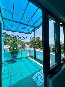 a view from the balcony of a house at Quỳnh s House in Tân Hiệp