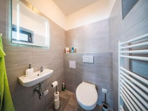 a bathroom with a toilet and a sink at Studio V Šachu-3 by Interhome in Dačice