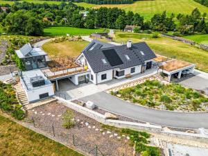 an aerial view of a house with a garden at Studio V Šachu-2 by Interhome in Dačice