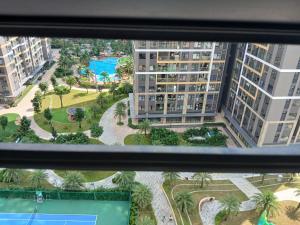a view from the window of a building at Marina vinhomes in Long Bình
