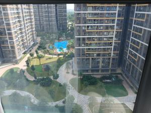 a view from the window of a building at Marina vinhomes in Long Bình
