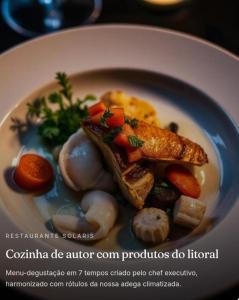 a plate of food with meat and vegetables on it at Hotel Sedrim in Imperatriz