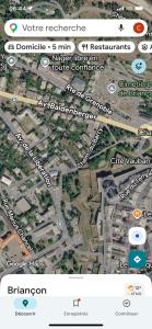 a screenshot of a google map of a city at Appartement chaleureux cité vauban à Briançon in Briançon