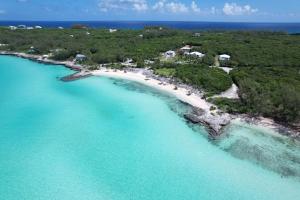 an aerial view of a beach in the ocean at The Anchorage at Rainbow Bay, Eleuthera in Hatchet Bay Limited Settlement +17 photos