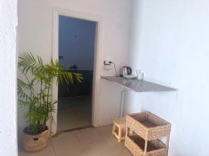 a room with a counter and a potted plant at Leonessa's Villa in Dahab