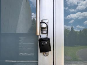 a close up of a lock on a door at Private Villa The Beach AMAMI in Tatsugo