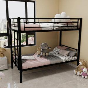 a black bunk bed with two teddy bears in a room at David s Guesthouse in Hallandale Beach