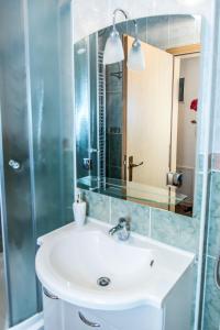 奧西耶克的住宿－Apartment Flores，一间带水槽和淋浴的浴室