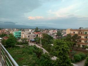 a view of a city with buildings at Subhalaxmi Hotel and Lodge in Bahāsi