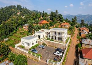 an aerial view of a house at Choice Lounge in Rubavu