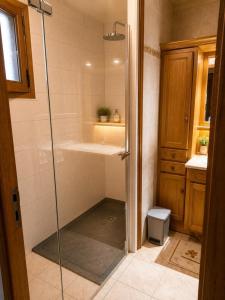a bathroom with a shower and a toilet at Le coin de paradis in Bouvellemont