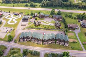 an aerial view of a home compound with houses at Cedar Shores Villa #08 by Railey Vacations in McHenry
