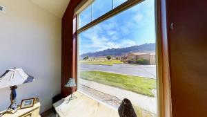 a window in a room with a view of a street at Grey Pearl #Q3 in Moab