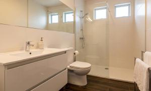 a bathroom with a toilet and a sink and a shower at Negenendertigtwintig-Lommel in Lommel