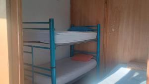 a couple of bunk beds in a room at hostal la playa vallarta in Puerto Vallarta +14 photos