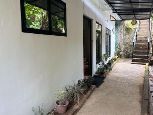 an entrance to a house with potted plants at Green View Resort in Ella