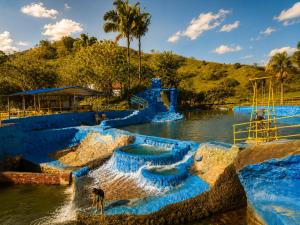 a water slide at a water park at Ecohotel El Amarradero in Alejandría