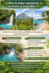 a flyer for a trip to costa rica at Lugar de paz cerca de Upala in Upala