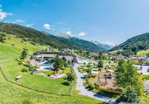 an aerial view of a resort in the mountains at valbel in Sankt Anton am Arlberg