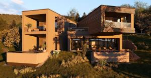a rendering of a house on top of a hill at Cubea in Bodenmais