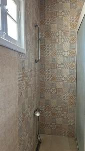 a shower in a bathroom with a tile wall at Villa Korba 2nd Floor in Korba +21 photos