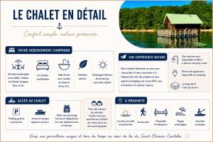 a screenshot of the le charlet en detail website at Chalets flottants lac de Saint Étienne Cantalès in Saint-Gérons