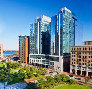 a group of tall buildings in a city at InterContinental Boston by IHG in Boston