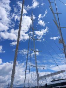 a sailboat with the sky in the background at Boat Experience Holiday26 in La Spezia
