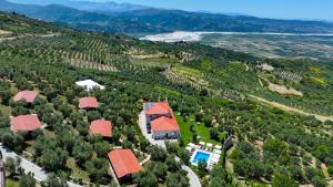 an aerial view of a estate with a house and trees at Agroturizem Bylis in Hekal