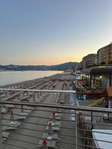 a dock with rows of boats in the water at Perla Azzurra in Savona