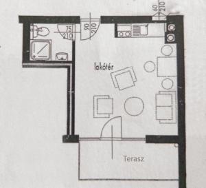 Půdorys ubytování Mandarin Wellness Apartman