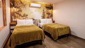 Llit o llits en una habitació de Hotel Real Maya