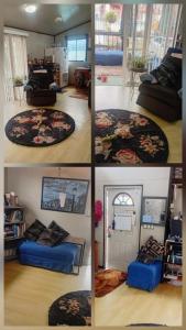 a group of four pictures of a living room at Peaceful Haven in Rosarito