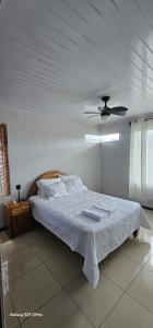 a bedroom with a bed and a ceiling at Costa Rica explorer in Grecia