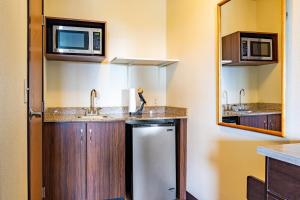 a small kitchen with a sink and a dishwasher at City Inn in Westminster +21 photos