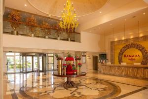 a lobby of a hotel with a reception desk at Ramada Plaza by Wyndham Mardin in Mardin +81 photos