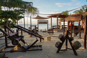 a playground on the beach with guns and equipment at Chaweng Buri Resort in Chaweng