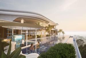a rendering of a building with a swimming pool at Solea Azure Resort Panglao in Bingag