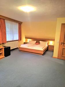 a bedroom with a large bed in a room at Bäuerlehof in Seebach