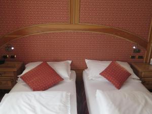 Postel nebo postele na pokoji v ubytování Chambres Mont Cervin