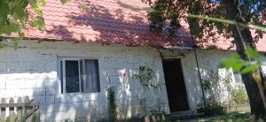 a white brick house with a pink roof at Bjeshket e Thethit Hostel in Theth