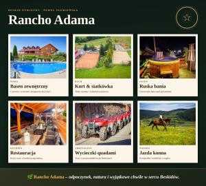 a screenshot of a website for a rancho alamo at Rancho Adama - wypoczynek w sercu Beskidów! in Pewel Ślemieńska
